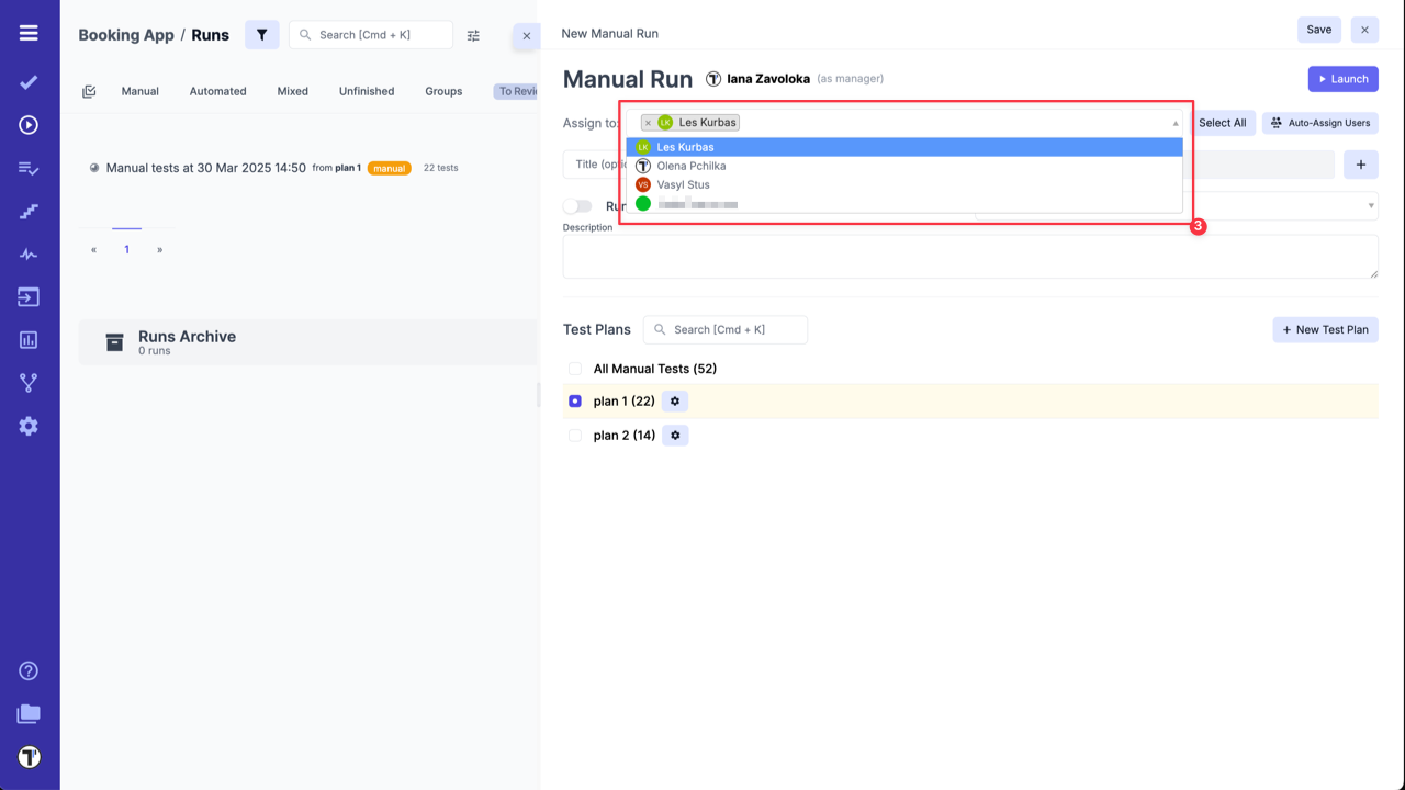 Testomat.io - Assign Users