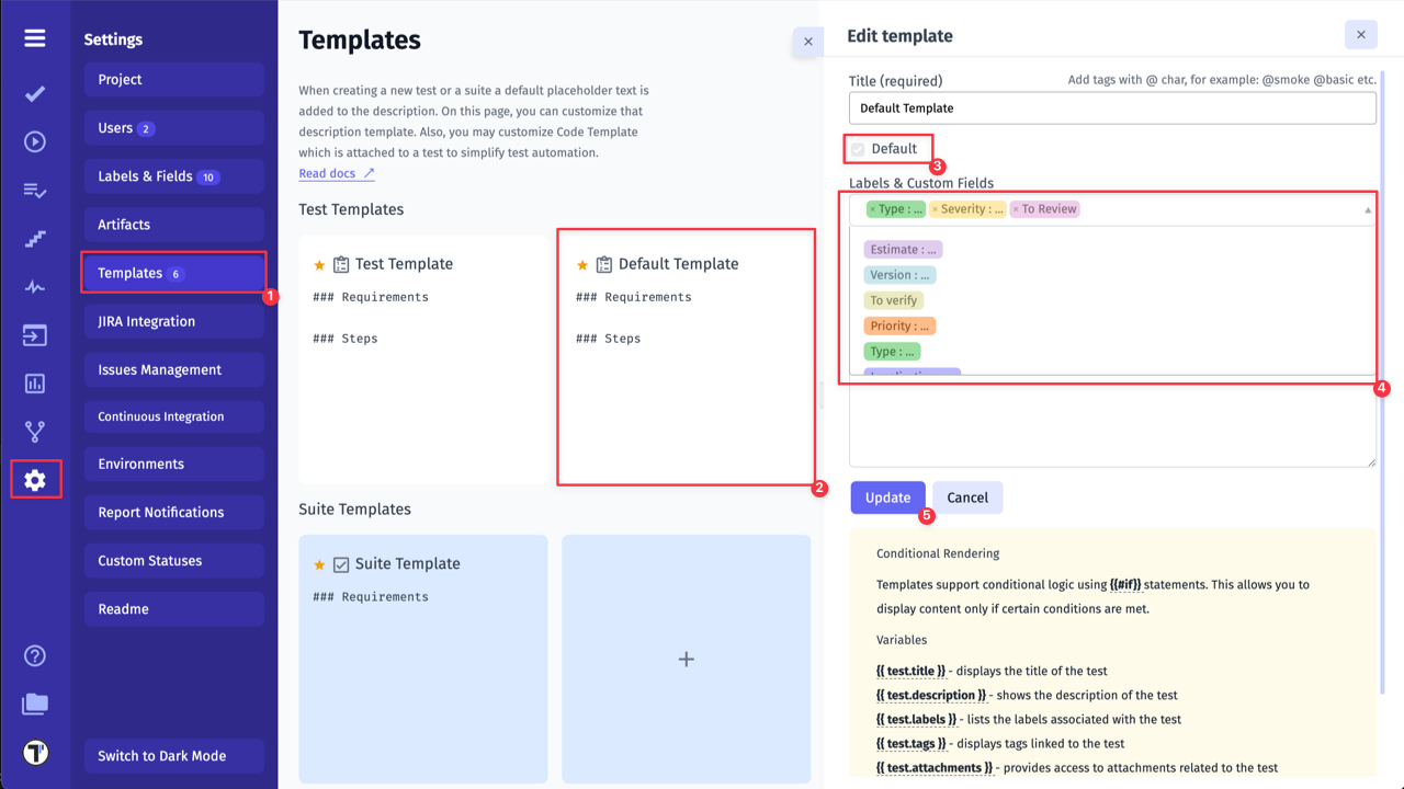 Testomatio - Required Labels