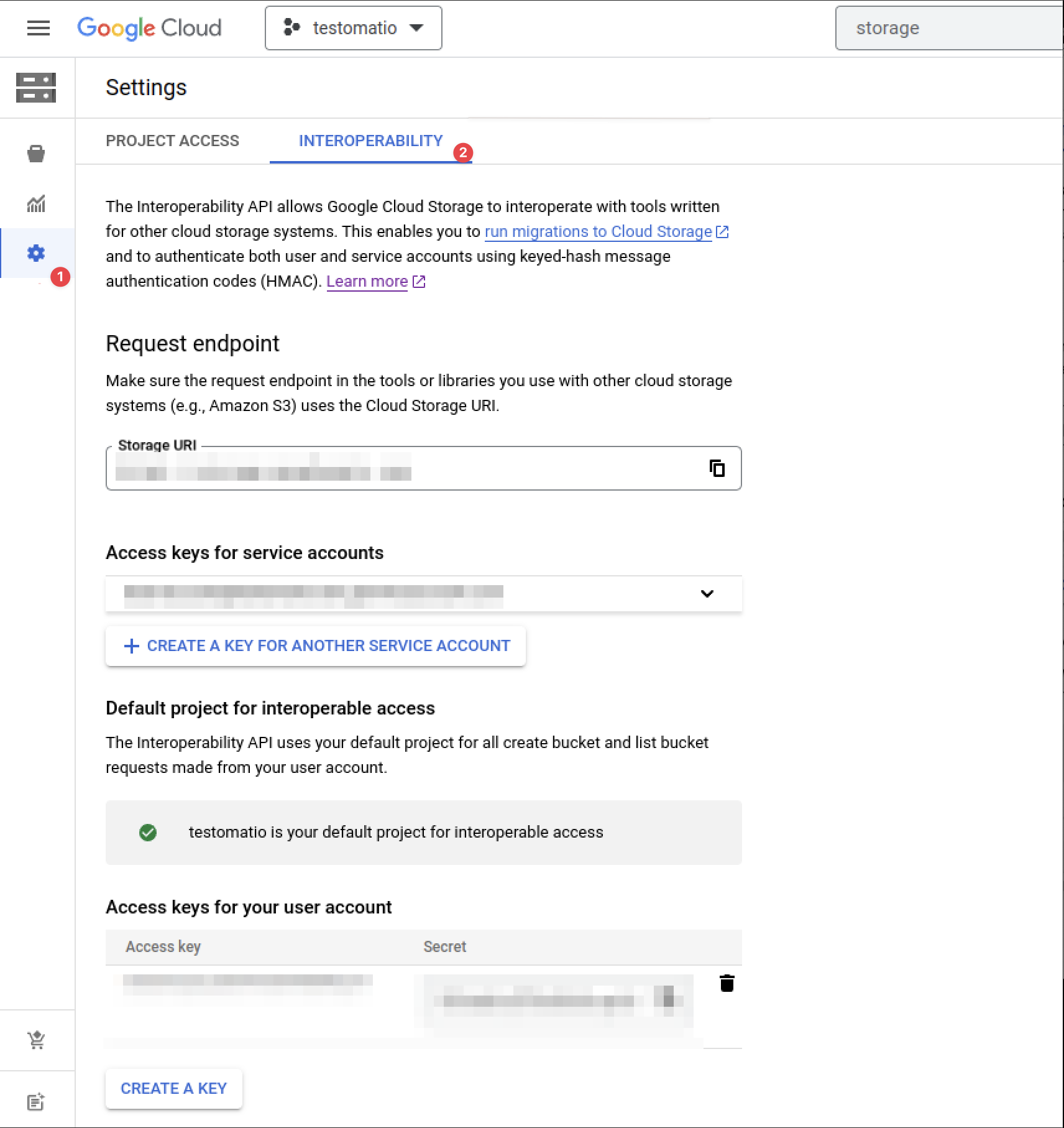 Testomatio - Google Cloud Storage